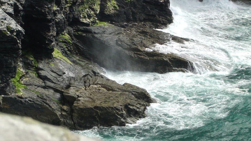 Blowhole and marine erosion