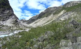 Landscape evidence of recent glacier recession